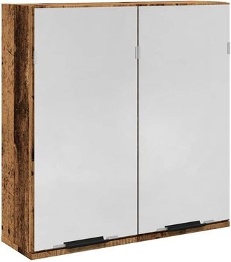vidaXL Bathroom Mirror Cabinet Old Wood 64x20x66.5 cm Engineered Wood Vidaxl