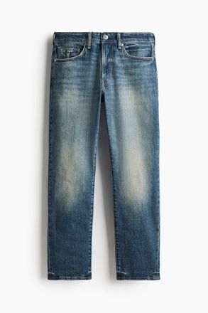 H&M Straight Regular Jeans - Denimblau