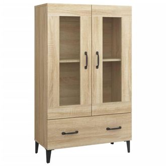 Berkfield Home Highboard Sonoma Oak 70x31x115 cm Engineered Wood in Brown | Size: 70 x 31 x 115 cm