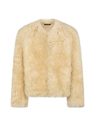 Tom Ford Womens Lamb Fur Jacket White