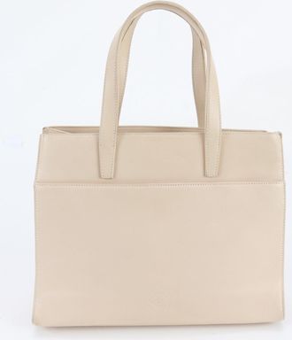 Loewe Beige Leather Handbag Tote Bag (Pre-Owned)