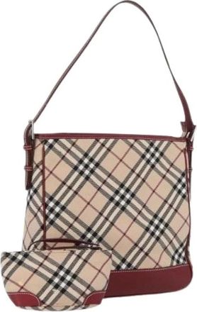 Burberry Pre-owned Shoulder Bags, female, Beige, Size: ONE SIZE Pre-owned Vintage Canvas Shoulder Bag