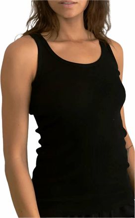 perfectwhitetee Jagger Layering Tank In True Black