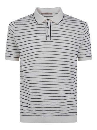 Nuur Striped Short Sleeved Polo Neck T-Shirt