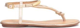Kazar Leren platte sandalen - Dames - Sandalen - Geel - 40 EU - Leer - Schoenen