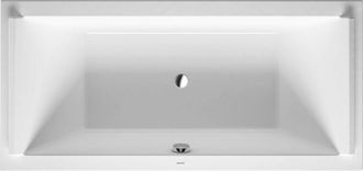 Duravit Ba&ntilde;era Duravit Starck Rectangular 1900x900 Mm, Con Dos Inclinaciones Dorsales, Con Un Reposacabezas, De Acr&iacute;lico Sanitario, Blanco