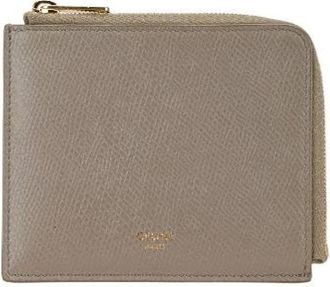 Celine Pre-owned Bags, female, Gray, Size: ONE SIZE Pre-owned L-Zip Leather Coin Card Case