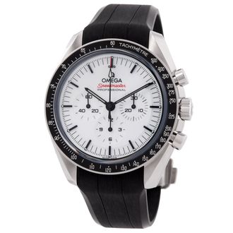 Omega Pre-owned Omega Speedmaster Chronograph Hand Wind Chronometer White Dial Mens Watch 310.32.42.50.04.001