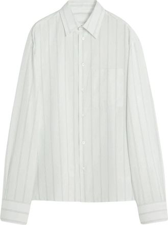 Lanvin Overhemden, Heren, Wit, L, Katoen, Chemise Rayée