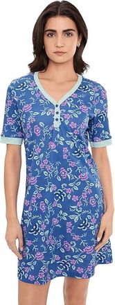 Karen Neuburger Elbow Sleeve Sleepshirt Womens Jumpsuit & Rompers One Piece Butterfly Garden : XL (Womens 18-20), Cotton/Polyester