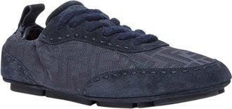 Fendi Dark Blue Lace-up Sneakers
