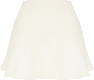 Gucci Rokken, Dames, Wit, S, Wol, Wollen boucl&eacute; minirok
