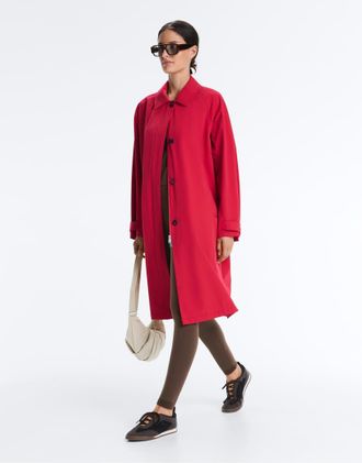 Oysho Giacca impermeabile 10k lunghezza media super leggera rossa-Rosso
