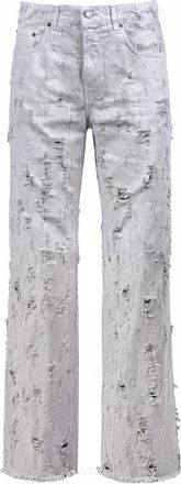 Haikure Bonnie Bull Destroy Jeans - Dames - Regular Fit Jeans - Grijs - W27 - Katoen - Jeans