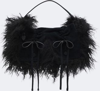 Acne Studios Multipocket suede shoulder bag