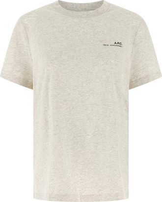 A.P.C. Beige Logo Print T-shirt
