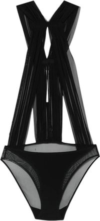 Rick Owens Black Solid V Neck Top