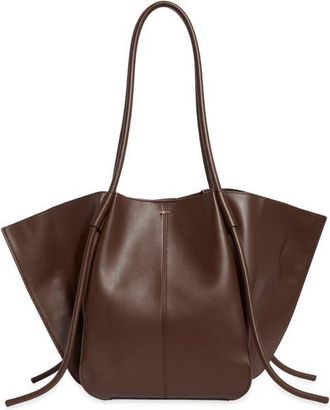 JW PEI Large Nala Faux Leather Wide Tote in Deep Brown at Nordstrom