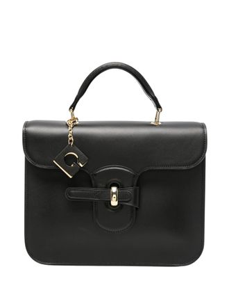 Gherardini Black Bellona Medium Smooth Calfskin Leather Handbag