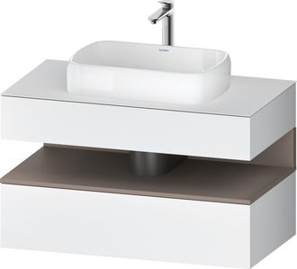 Duravit Duravit Qatego Consola Mueble Bajo Lavabo, 1 Extra&iacute;ble, 1 Caj&oacute;n