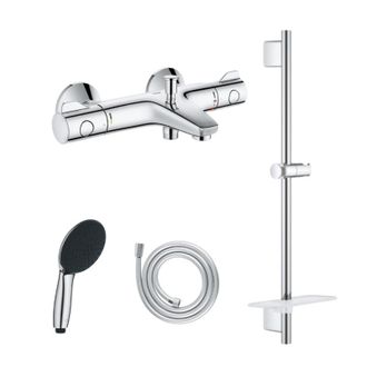 GROHE Conjunto Grifer&iacute;a Mec&aacute;nica Grohe Grohtherm 800 + Ducha Vitalio Start 110 + Barra Vitalio Smartactive Quickflix + Flexible