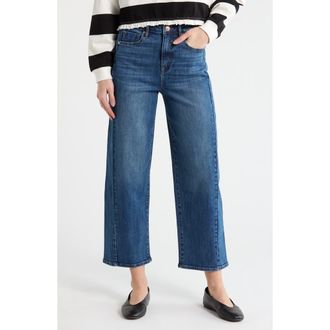 Vigoss Daisy High Waist Crop Barrel Jeans in Dark Wash at Nordstrom Rack, Size 31