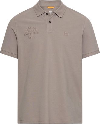 Camel Active Poloshirt CAMEL ACTIVE, Herren, Gr. XXL, stone grau, Piqu&eacute;, Obermaterial: 100% Baumwolle, bestickt, unifarben, normal h&uuml;ftbedeckend, Rundhals, B&uuml;ndche