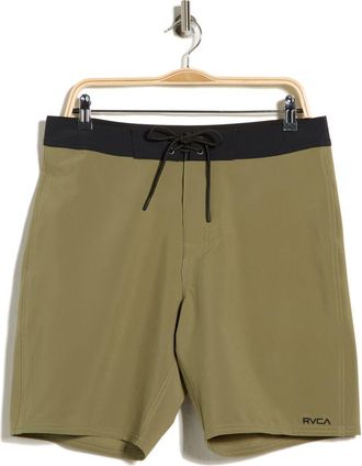 Rvca VA Solid Swim Trunks in Martini Olive at Nordstrom Rack, Size 31