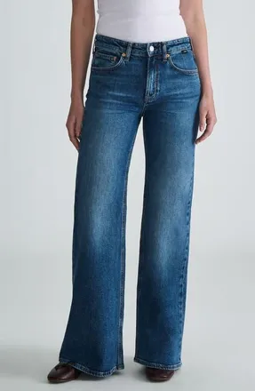 Mavi Grace Mid Rise Flare Jeans in Mid Brushed Classic at Nordstrom, Size 28 X 30