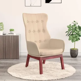 Nova Sill&oacute;n De Relax De Tela Color Crema Vidaxl