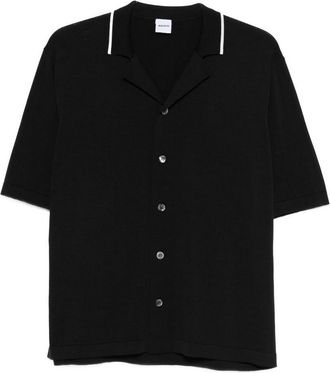 Aspesi Button-Up Shirt In Black Cotton