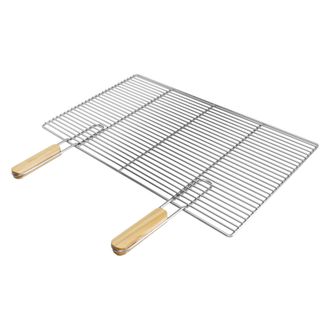 ECD Germany Ecd Germany Parrilla Barbacoa Con Asas Extra&iacute;bles Rejilla Rect&aacute;ngular De Acero Inoxidable 67 X 40 Cm Resistente A La Corrosi&oacute;n Incluye 2 Mangos De Mad