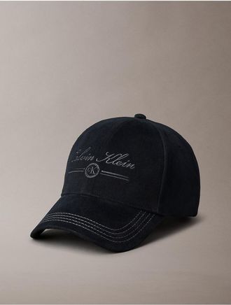 Calvin Klein Mens Embroidered Graphic Logo Cap - Black