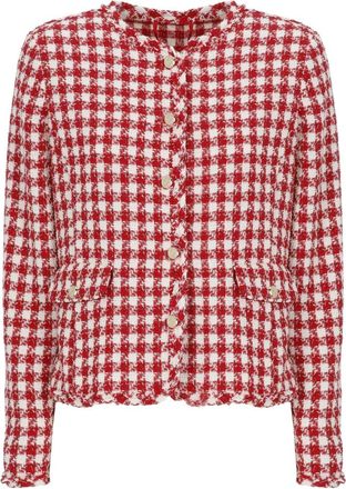 Marella Jassen, Dames, Rood, M, Tweed, Tweed Jas