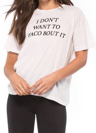 Wildfox Taco Talk Sonic Short Sleeve Tee In Vintage Lace