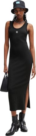 HUGO BOSS Hugo Nalimera bodycon-jurk voor dames (Zwart)