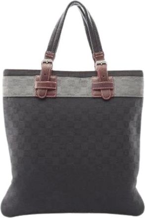 Loewe Pre-owned Tote Bags, female, Black, Size: ONE SIZE Pre-owned Canvas Tote Bag