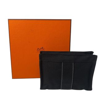 Herm&egrave;s Black Cotton Pouch (Pre-Owned)