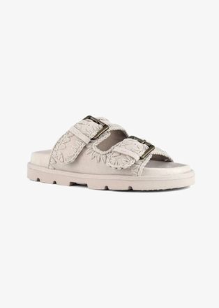 Mou Womens Low Bio Sandal In Chalk