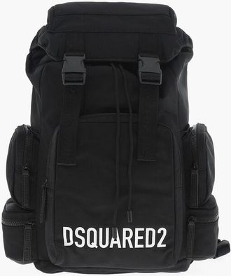 Dsquared2 Multi-Pocket Nylon Backpack With Printed Logo size One Size
