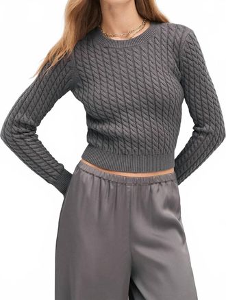 Favorite Daughter The Feel Good Sweater In Grey Shadow