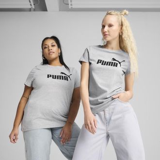 Puma T-shirt con logo ESS No. 1 da donna, Abbigliamento, Grigio, XL