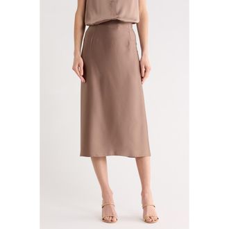 Vince Satin Slip Skirt in Desert Wind at Nordstrom Rack, Size 12