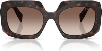 Prada 0pr B23s Oversized Square Frame Tortoiseshell Sunglasses