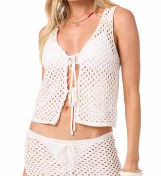 O'Neill Zooey Cover-Up Tank Top In Vanilla