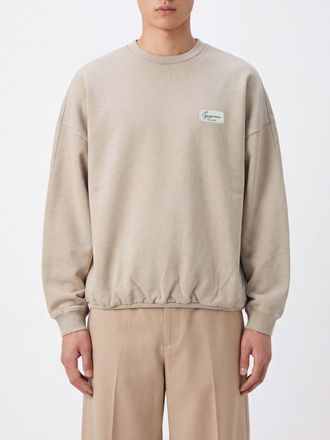 Jacquemus Felpa girocollo in cotone con logo applicato a contrasto