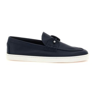 Christian Louboutin Schoenen, Heren, Blauw, 44 EU, Leer, Chambeliboat Loafers