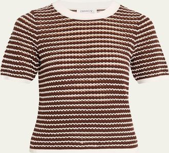 Zankov Stripe Short-Sleeve Top