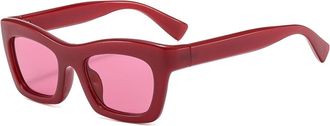 Generic Men Sports Outdoor Sunglasses Vacation Women Commuter Decorative Sun Glasses(Red)