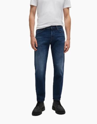 HUGO BOSS Mens Mid Rise Slim Fit Five Pocket Jeans - Blue - Size: 36W xl